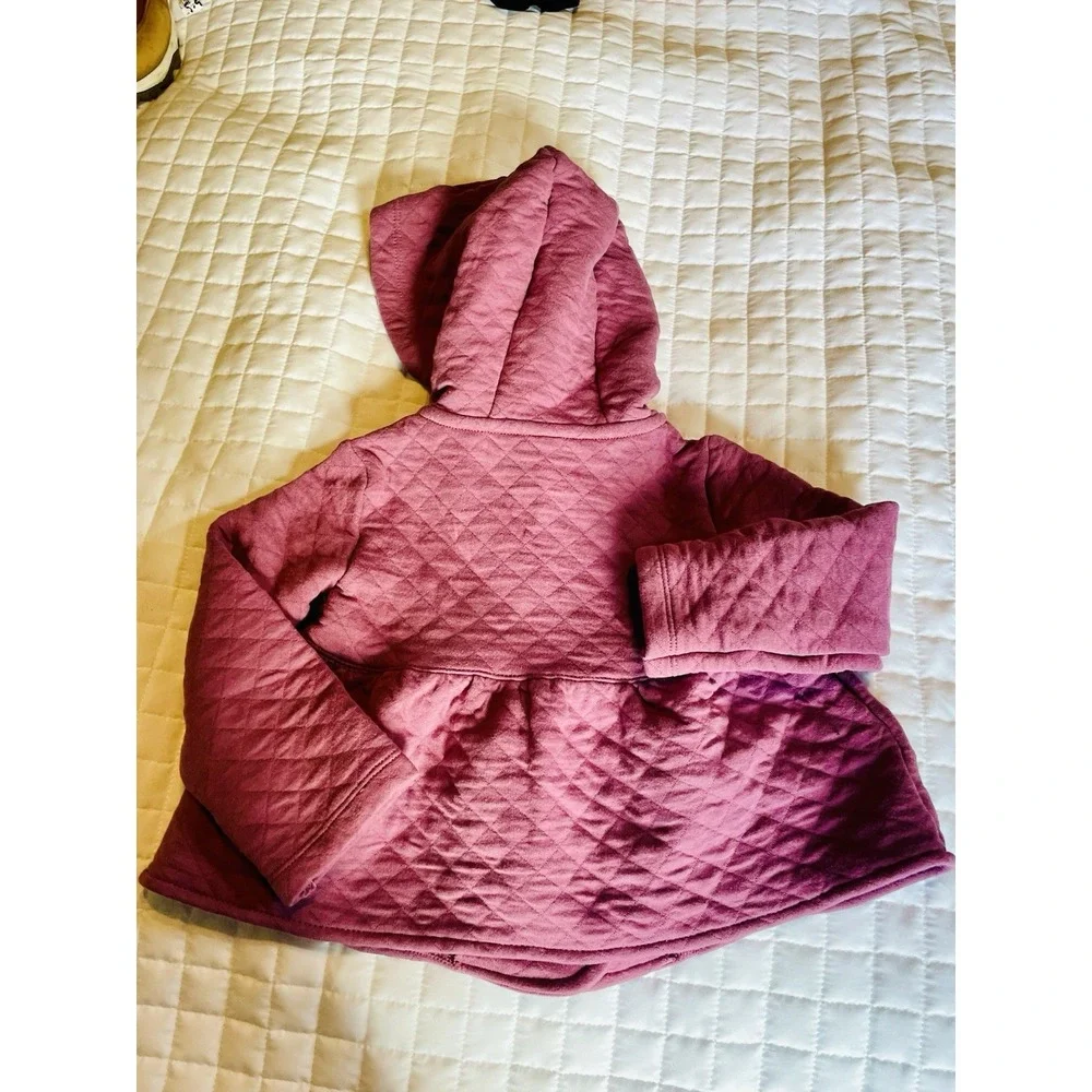 Carters Infant Girls Purple Size 18M Thermal Hooded Pea Coat‎ NWOT